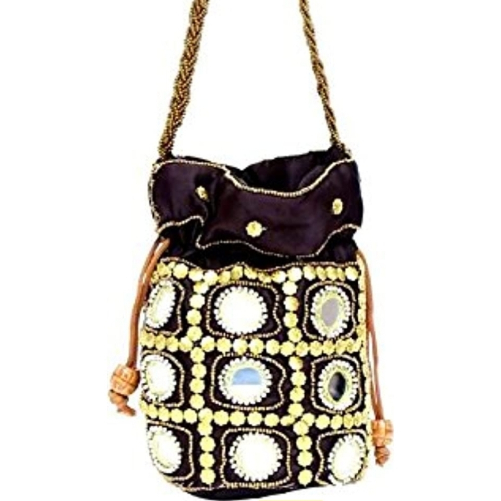 🖤Black Potli Drawstring Bag🛍